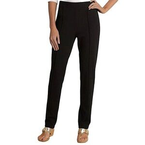 Soft Surroundings Women's Elastic Skinny Stretch Knit Pants in Black Size Medium